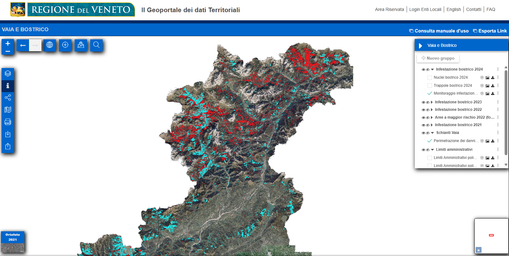 Geoportale Veneto bostrico