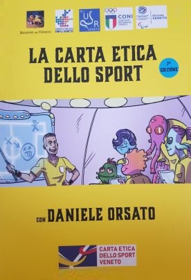 Copertina volume con disegno di un arbitro che insegna agli alieni
