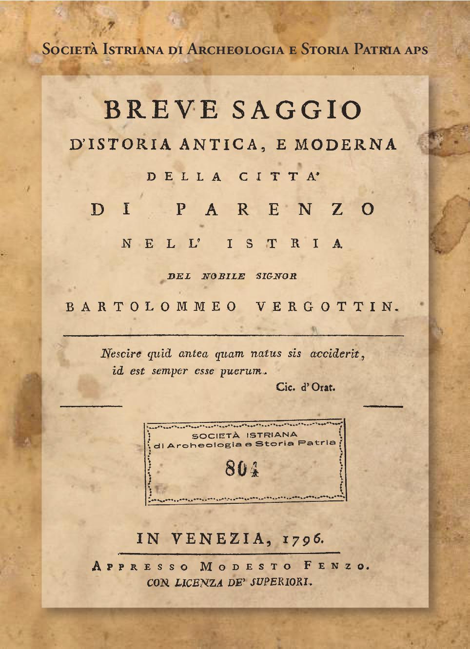 Copertina - Breve Saggio Vergottin 
