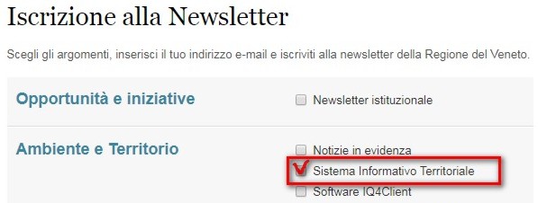 Istruzioni per registrarsi alla newsletter
