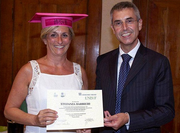 Consigliera provinciale di Treviso Stefania Barbieri e Presidente Unindustria di Treviso Giampaolo Pedron