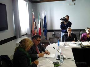 Il Presidente del Consiglio regionale del Veneto Clodovaldo Ruffato e la Consigliera di parità del Veneto Sandra Miotto e 